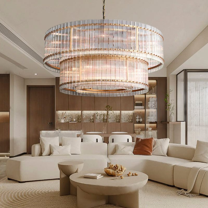 San Marcon 2 - Tier Round Chandelier 60" by Franing - Chandelier,SHOP ALL,glass chandelier