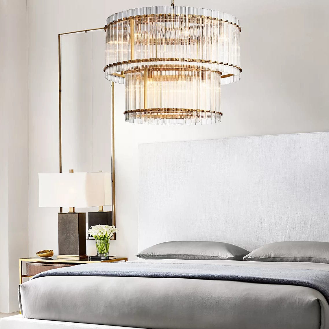 San Marcon 2 - Tier Round Chandelier 60" by Franing - Chandelier,SHOP ALL,glass chandelier