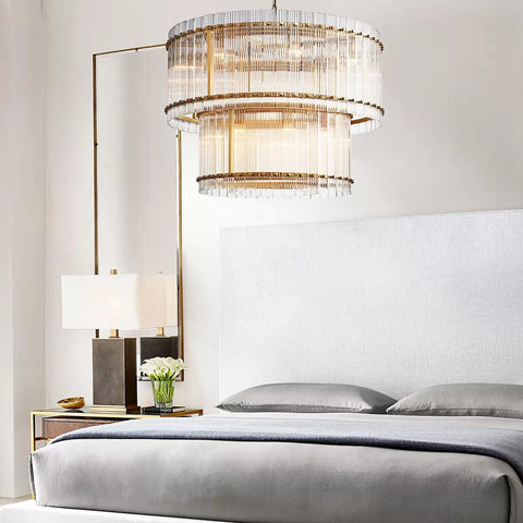 San Marcon 2 - Tier Round Chandelier 60" by Franing - Chandelier,SHOP ALL,glass chandelier