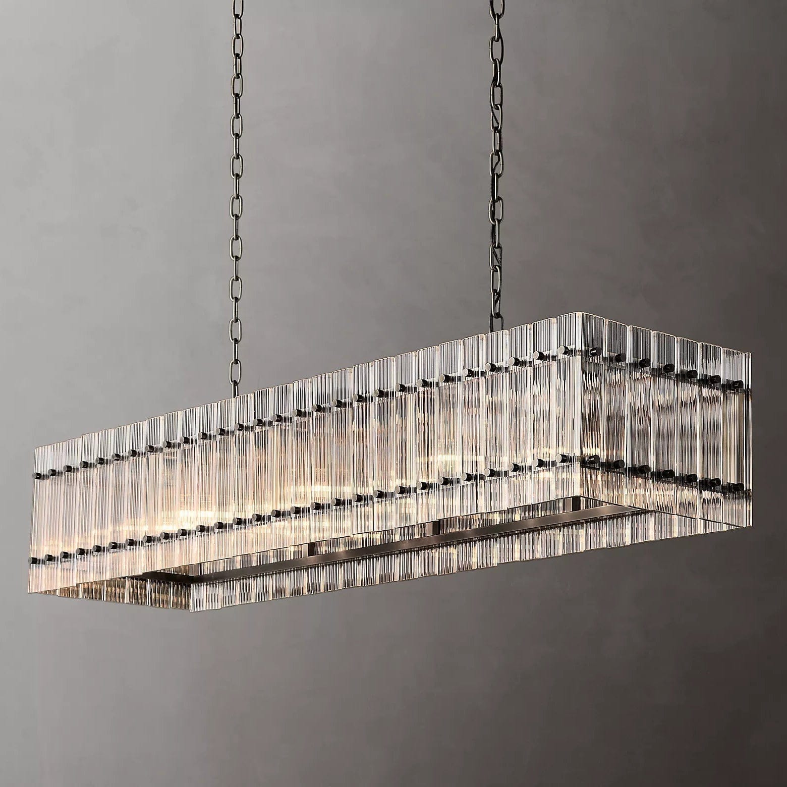 San Marcon Rectangle Chandelier 54" by Franing - Chandelier,SHOP ALL,glass chandelier