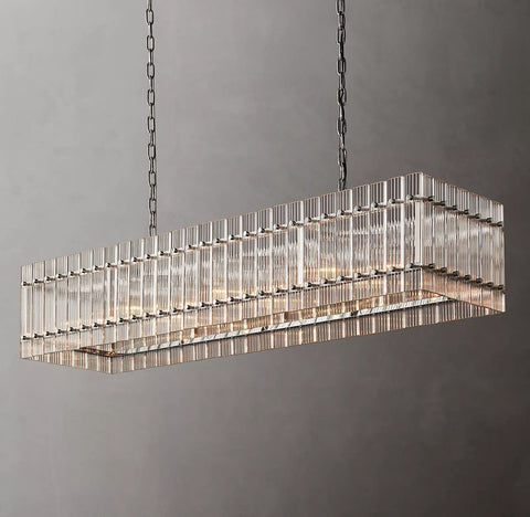 San Marcon Rectangle Chandelier 54" by Franing - Chandelier,SHOP ALL,glass chandelier