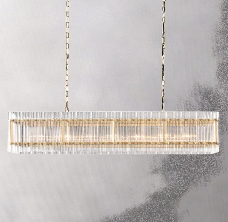 San Marcon Rectangle Chandelier 54" by Franing - Chandelier,SHOP ALL,glass chandelier
