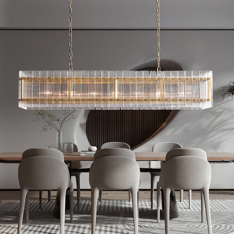 San Marcon Rectangle Chandelier 54" by Franing - Chandelier,SHOP ALL,glass chandelier