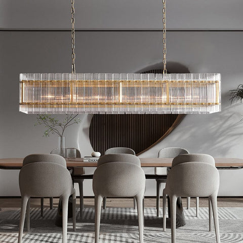 San Marcon Rectangle Chandelier 54" by Franing - Chandelier,SHOP ALL,glass chandelier