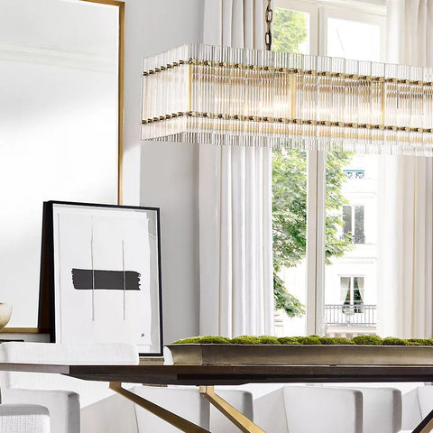 San Marcon Rectangle Chandelier 54" by Franing - Chandelier,SHOP ALL,glass chandelier
