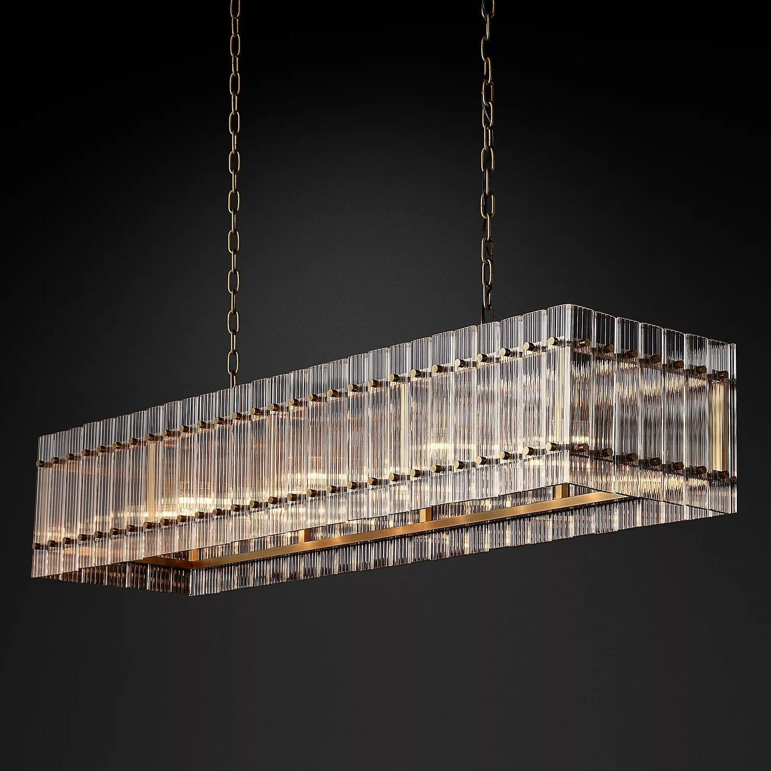 San Marcon Rectangle Chandelier 54" by Franing - Chandelier,SHOP ALL,glass chandelier