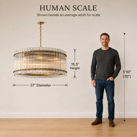 San Marcus 37″ Handmade Glass Round Chandelier – Antiqued Brass & Bronze by Franing - Chandelier,SHOP ALL,glass chandelier