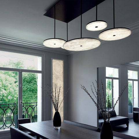 Seraphina Luxurious Contemporary Alabaster Pendant Light for Living and Dining Spaces by Franing - Chandelier .SHOP ALL .Alabaster，Island counter/dining room