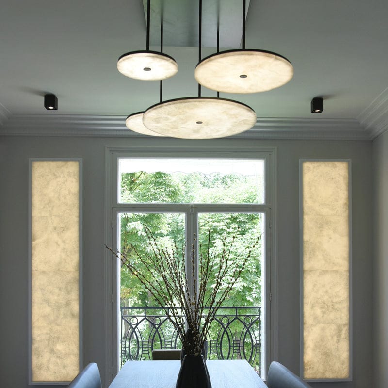 Seraphina Luxurious Contemporary Alabaster Pendant Light for Living and Dining Spaces by Franing - Chandelier .SHOP ALL .Alabaster，Island counter/dining room