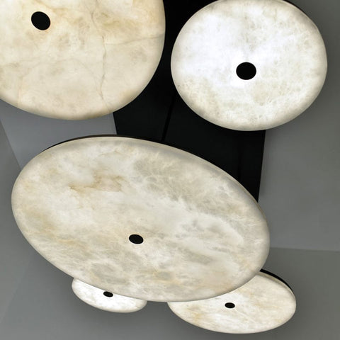 Seraphina Luxurious Contemporary Alabaster Pendant Light for Living and Dining Spaces by Franing - Chandelier .SHOP ALL .Alabaster，Island counter/dining room
