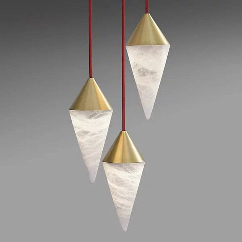Serena Alabaster Contemporary Alabaster Cone Chandelier by Franing - SHOP ALL,pendant,Alabaster