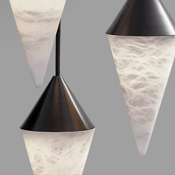 Serena Alabaster Contemporary Alabaster Cone Chandelier by Franing - SHOP ALL,pendant,Alabaster