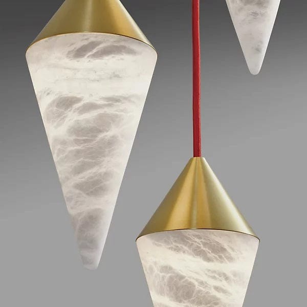 Serena Alabaster Contemporary Alabaster Cone Chandelier by Franing - SHOP ALL,pendant,Alabaster