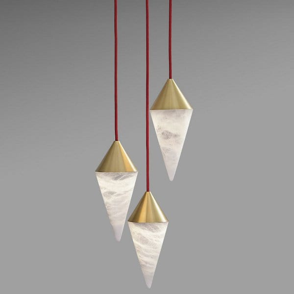 Serena Alabaster Contemporary Alabaster Cone Chandelier by Franing - SHOP ALL,pendant,Alabaster