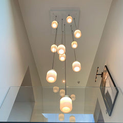 Serenity's Cascade - Modern Minimalist Alabaster Staircases Pendant Light by Franing - SHOP ALL,Alabaster,CEILING