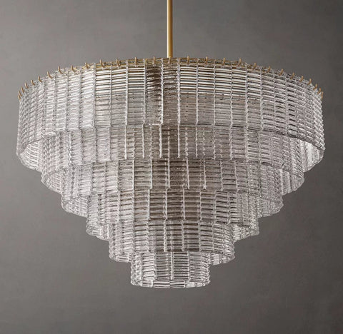 Siren CLEAR ROUND GLASS CHANDELIER 41" 36'' by Franing - Chandelier,SHOP ALL,glass chandelier