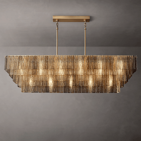 Siren Glass Rectangular Chandelier 77" by Franing - Chandelier,SHOP ALL,glass chandelier