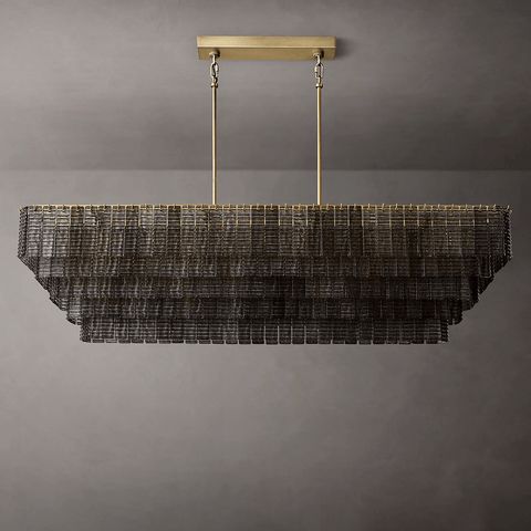 Siren Glass Rectangular Chandelier 77" by Franing - Chandelier,SHOP ALL,glass chandelier