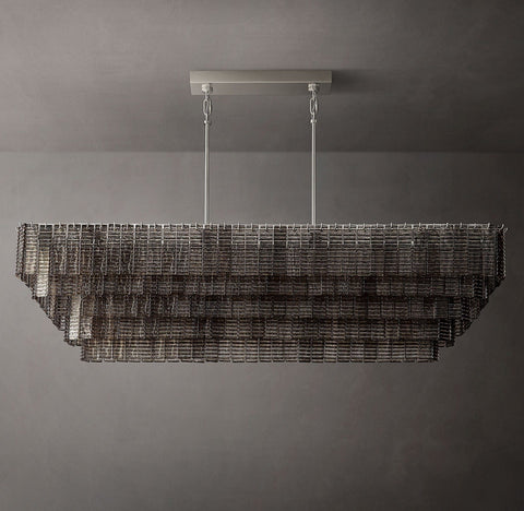 Siren Glass Rectangular Chandelier 77" by Franing - Chandelier,SHOP ALL,glass chandelier