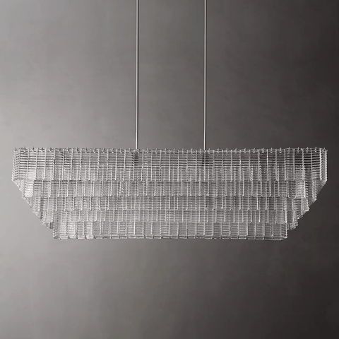 Siren Glass Rectangular Chandelier 77" by Franing - Chandelier,SHOP ALL,glass chandelier