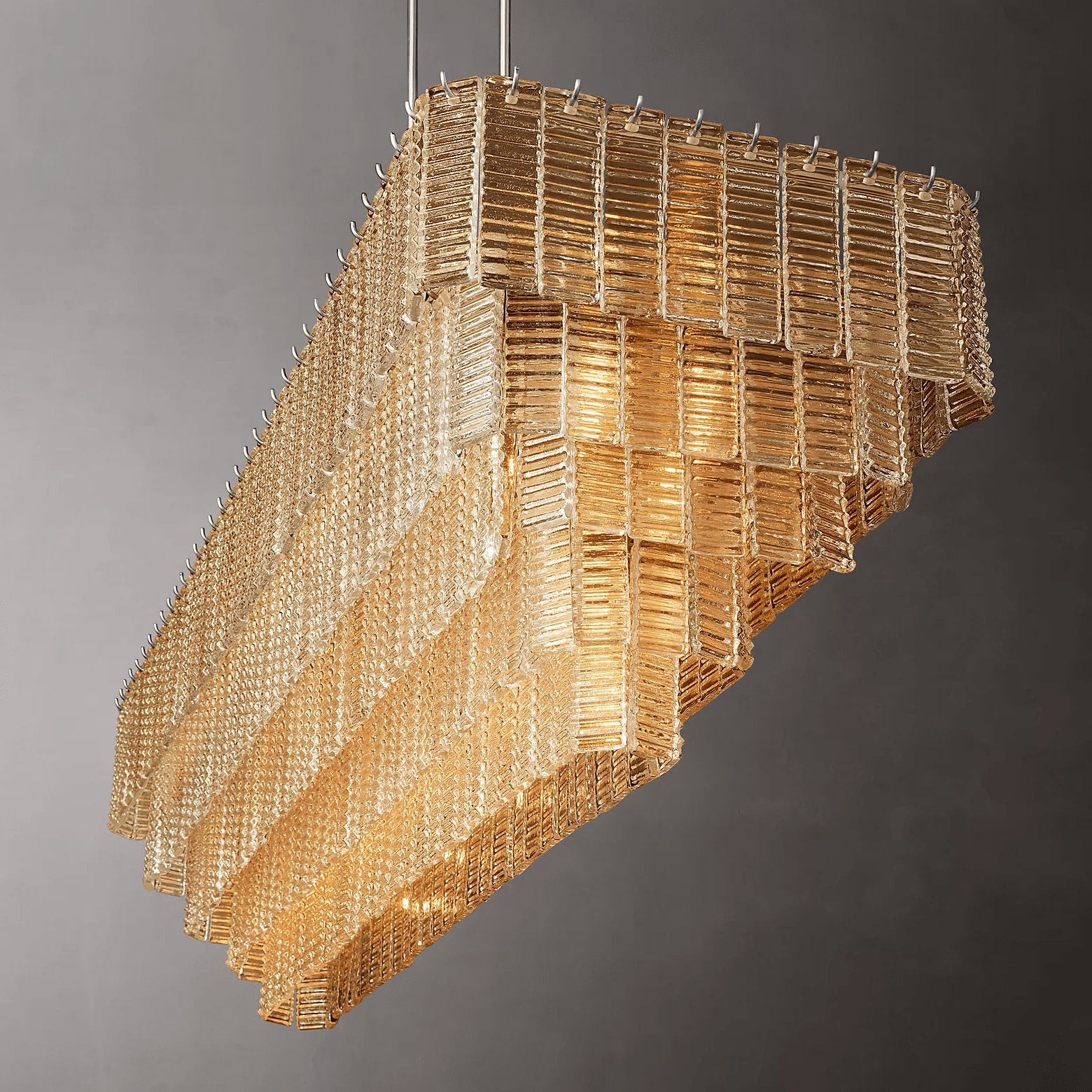 Siren Glass Rectangular Chandelier 77" by Franing - Chandelier,SHOP ALL,glass chandelier
