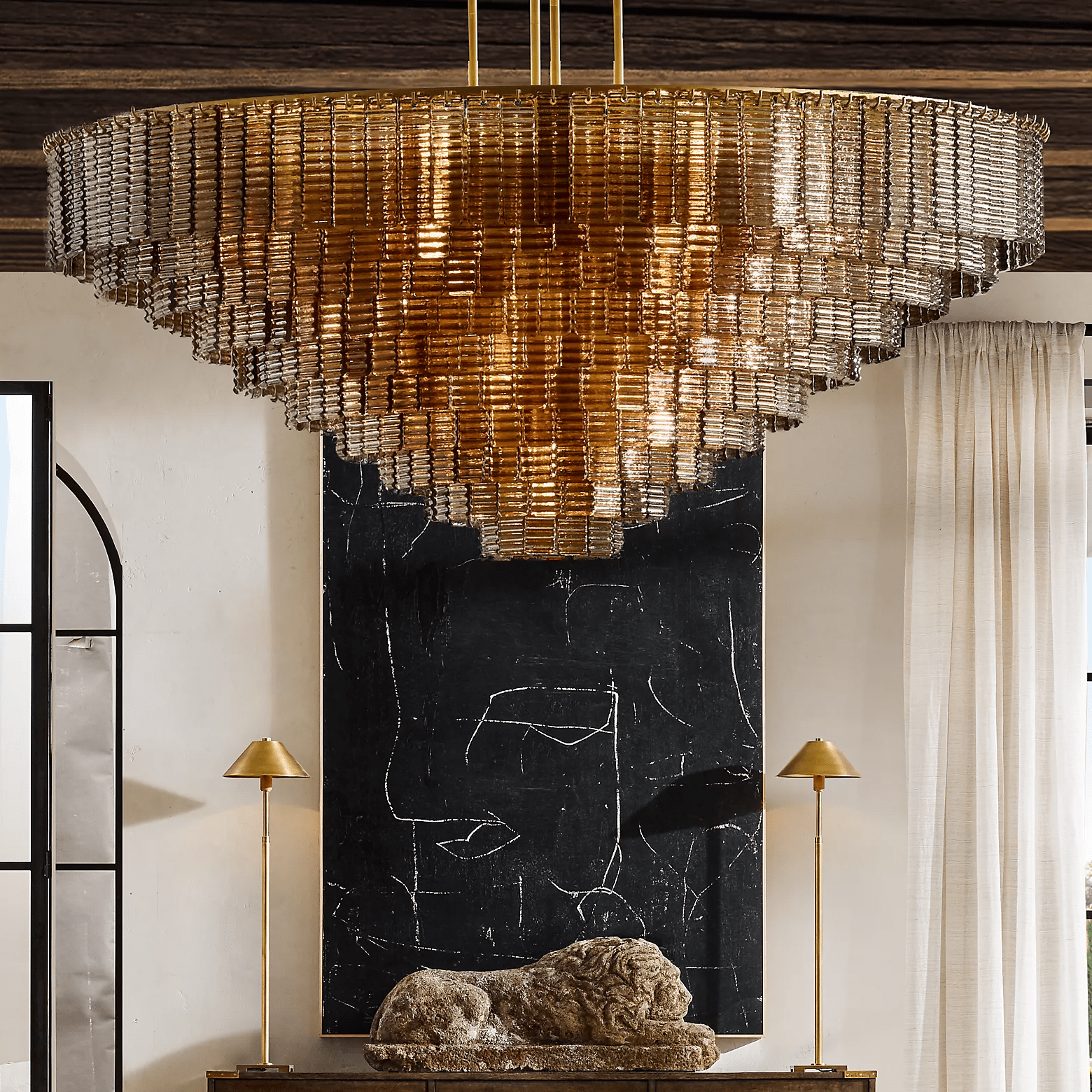 Siren Glass Round Chandelier 65" by Franing - Chandelier,SHOP ALL,glass chandelier