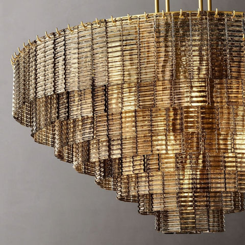 Siren Smoke Glass Round Chandelier 52" by Franing - Chandelier,SHOP ALL,glass chandelier