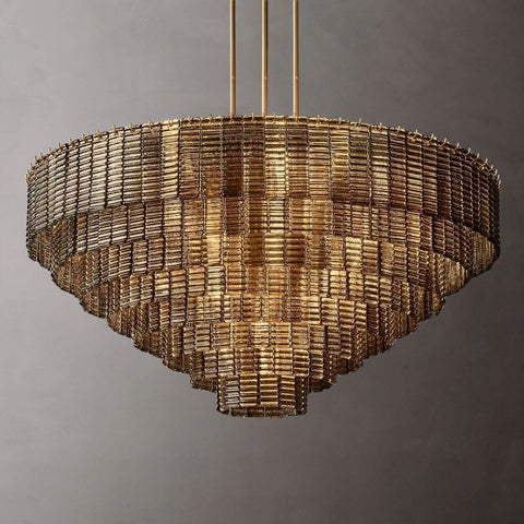 Siren Smoke Glass Round Chandelier 52" by Franing - Chandelier,SHOP ALL,glass chandelier