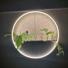 Solar LED Outdoor Wall Planter Light – Round Waterproof Wall Sconce for Patio & Garden by Franing - Wall,Metal wall light,SHOP ALL
