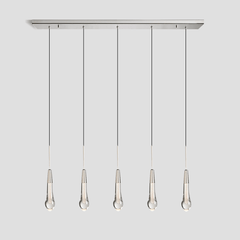 Soltaire Linear Chandelier 22'' 35''W by Franing - SHOP ALL,crystal chandelier,Ceiling,Island counter/dining room