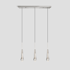 Soltaire Linear Chandelier 22'' 35''W by Franing - SHOP ALL,crystal chandelier,Ceiling,Island counter/dining room