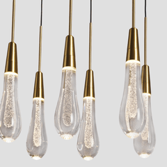 Soltaire Linear Chandelier 37'' 50'' 70'' 87"W 120"W by Franing - SHOP ALL,crystal chandelier,Ceiling,Island counter/dining room