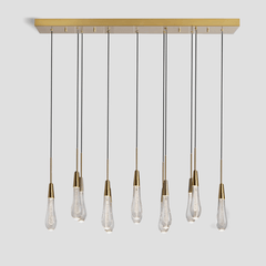 Soltaire Linear Chandelier 37'' 50'' 70'' 87"W 120"W by Franing - SHOP ALL,crystal chandelier,Ceiling,Island counter/dining room