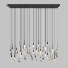 Soltaire Linear Chandelier 37'' 50'' 70'' 87"W 120"W by Franing - SHOP ALL,crystal chandelier,Ceiling,Island counter/dining room