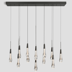 Soltaire Linear Chandelier 37'' 50'' 70'' 87"W 120"W by Franing - SHOP ALL,crystal chandelier,Ceiling,Island counter/dining room