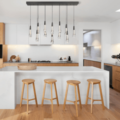 Soltaire Linear Chandelier 37'' 50'' 70'' 87"W 120"W by Franing - SHOP ALL,crystal chandelier,Ceiling,Island counter/dining room