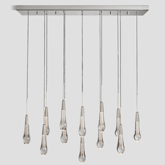 Soltaire Linear Chandelier 37'' 50'' 70'' 87"W 120"W by Franing - SHOP ALL,crystal chandelier,Ceiling,Island counter/dining room