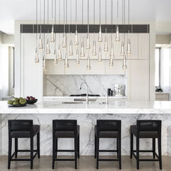 Soltaire Linear Chandelier 37'' 50'' 70'' 87"W 120"W by Franing - SHOP ALL,crystal chandelier,Ceiling,Island counter/dining room