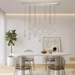 Soltaire Linear Chandelier 37'' 50'' 70'' 87"W 120"W by Franing - SHOP ALL,crystal chandelier,Ceiling,Island counter/dining room