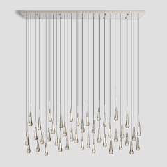 Soltaire Linear Chandelier 37'' 50'' 70'' 87"W 120"W by Franing - SHOP ALL,crystal chandelier,Ceiling,Island counter/dining room