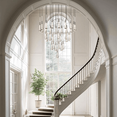 Soltaire Round Chandelier 17'' 24'' 36'' 40'' 58''D by Franing - SHOP ALL,crystal chandelier,Ceiling,Island counter/dining room