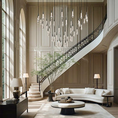 Soltaire Round Chandelier 17'' 24'' 36'' 40'' 58''D by Franing - SHOP ALL,crystal chandelier,Ceiling,Island counter/dining room