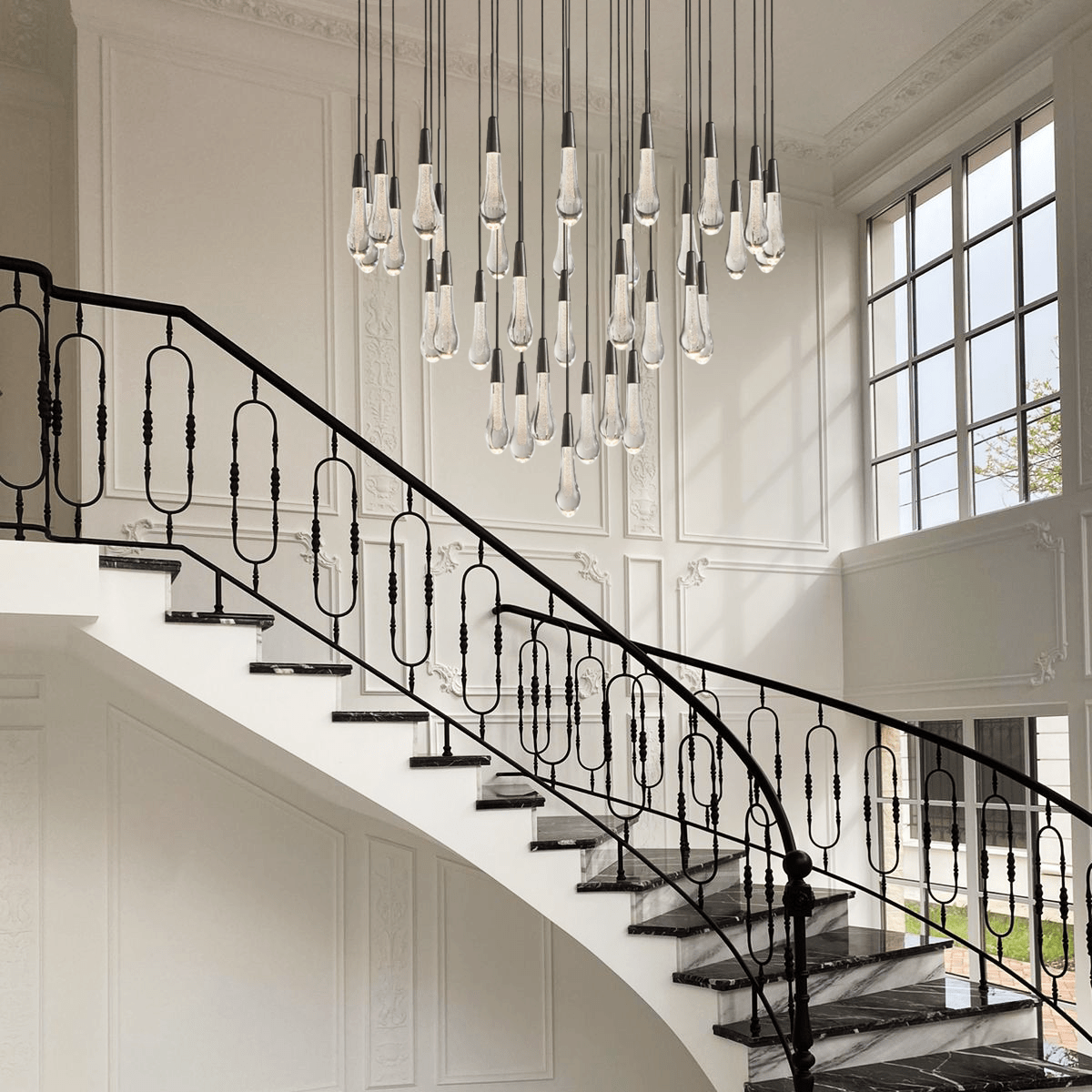 Soltaire Round Chandelier 17'' 24'' 36'' 40'' 58''D by Franing - SHOP ALL,crystal chandelier,Ceiling,Island counter/dining room