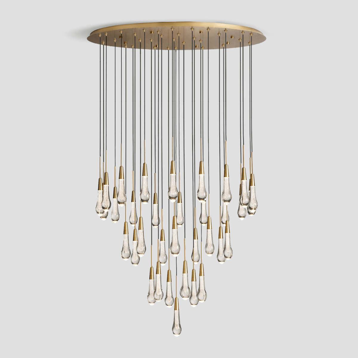Soltaire Round Chandelier 17'' 24'' 36'' 40'' 58''D by Franing - SHOP ALL,crystal chandelier,Ceiling,Island counter/dining room