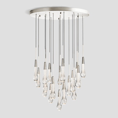 Soltaire Round Chandelier 17'' 24'' 36'' 40'' 58''D by Franing - SHOP ALL,crystal chandelier,Ceiling,Island counter/dining room