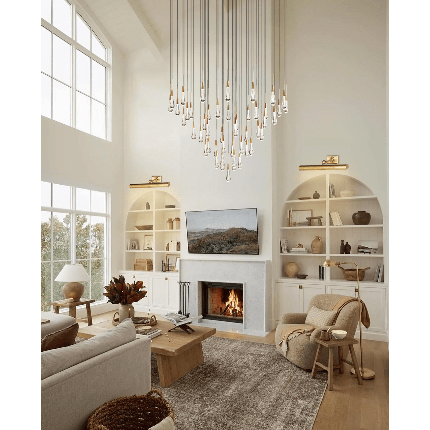 Soltaire Round Chandelier 17'' 24'' 36'' 40'' 58''D by Franing - SHOP ALL,crystal chandelier,Ceiling,Island counter/dining room