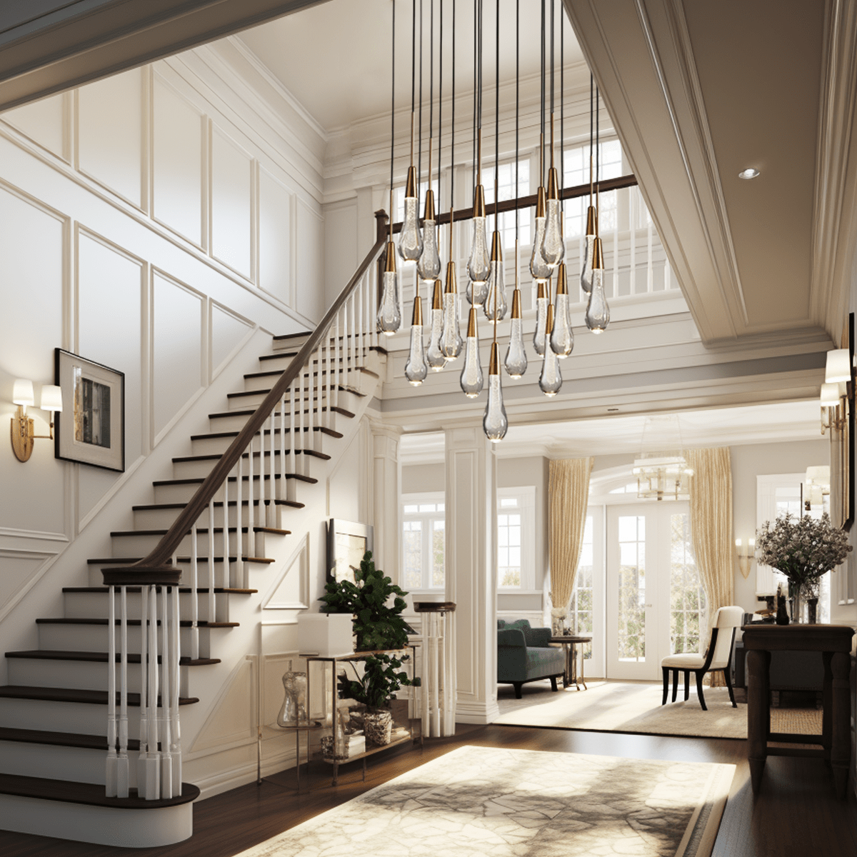 Soltaire Round Chandelier 17'' 24'' 36'' 40'' 58''D by Franing - SHOP ALL,crystal chandelier,Ceiling,Island counter/dining room