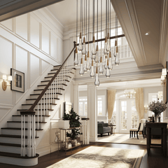 Soltaire Round Chandelier 17'' 24'' 36'' 40'' 58''D by Franing - SHOP ALL,crystal chandelier,Ceiling,Island counter/dining room