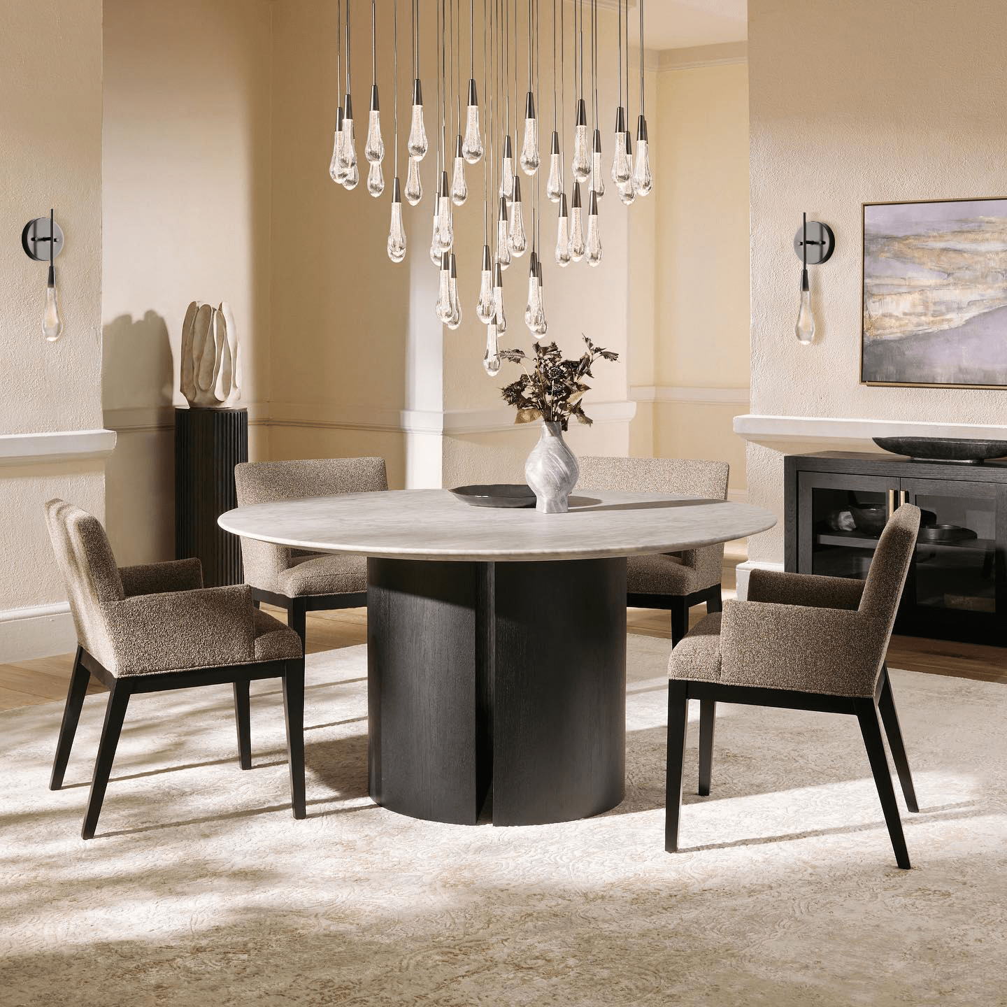 Soltaire Round Chandelier 17'' 24'' 36'' 40'' 58''D by Franing - SHOP ALL,crystal chandelier,Ceiling,Island counter/dining room