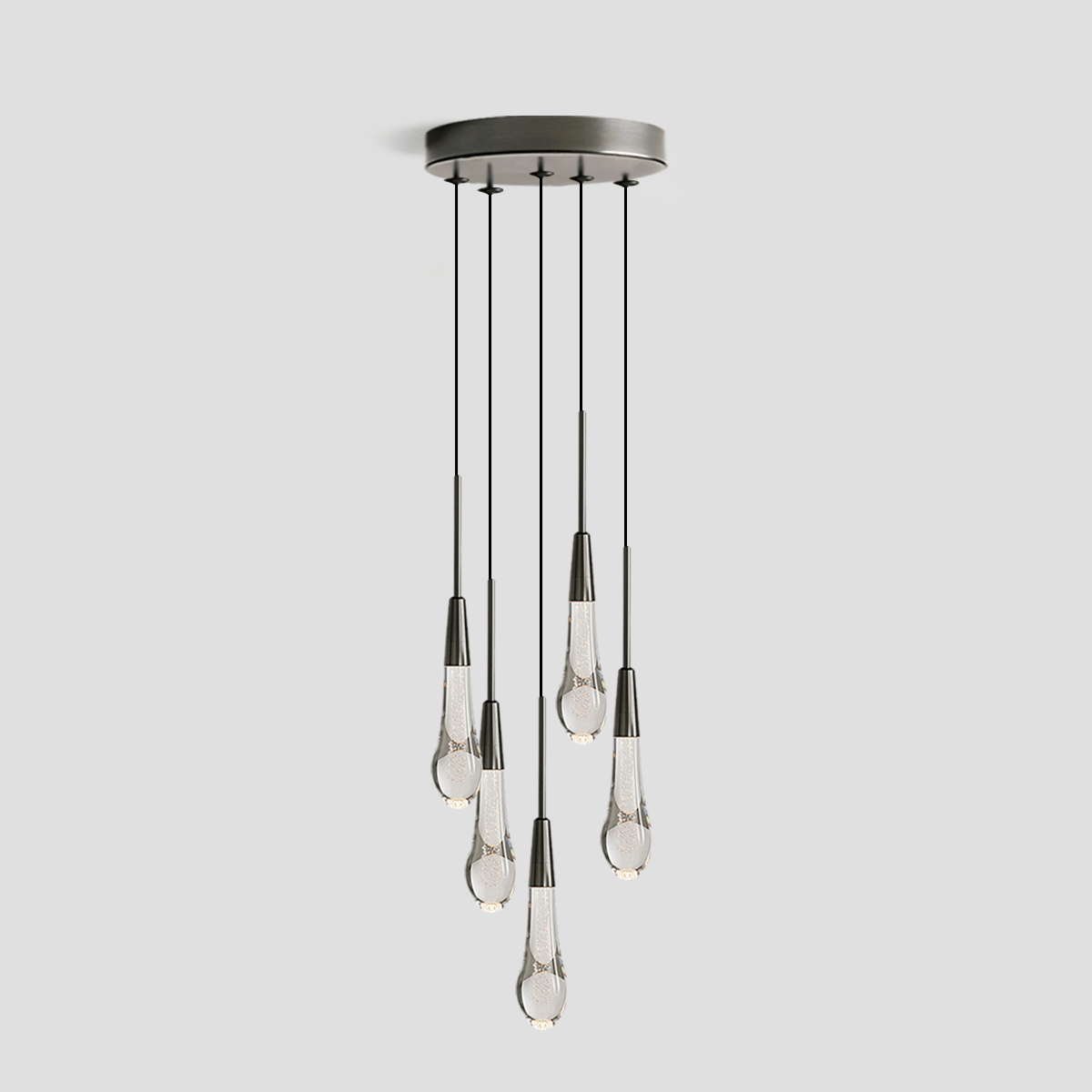 Soltaire Round Pendant - 3 lights 5 lights 7 lights by Franing - SHOP ALL,crystal chandelier,Ceiling,Island counter/dining room
